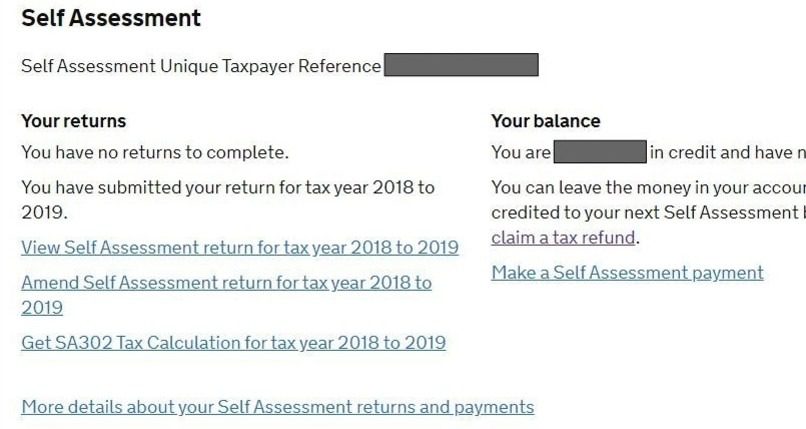 HMRC entry page